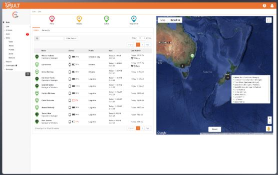 screenshot of Vault Intelligence